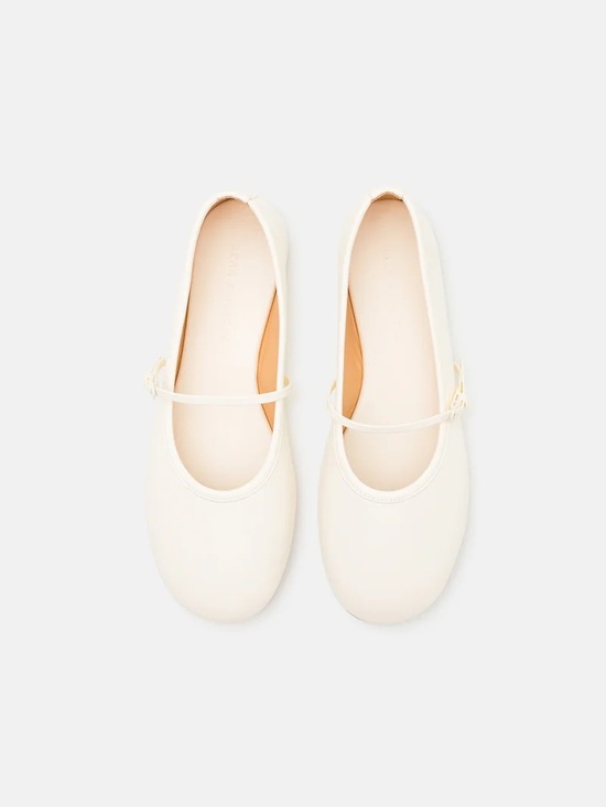Dear Frances Shoes - Dear Frances Balla Cream Mary Jane Ballet Flats size 41
